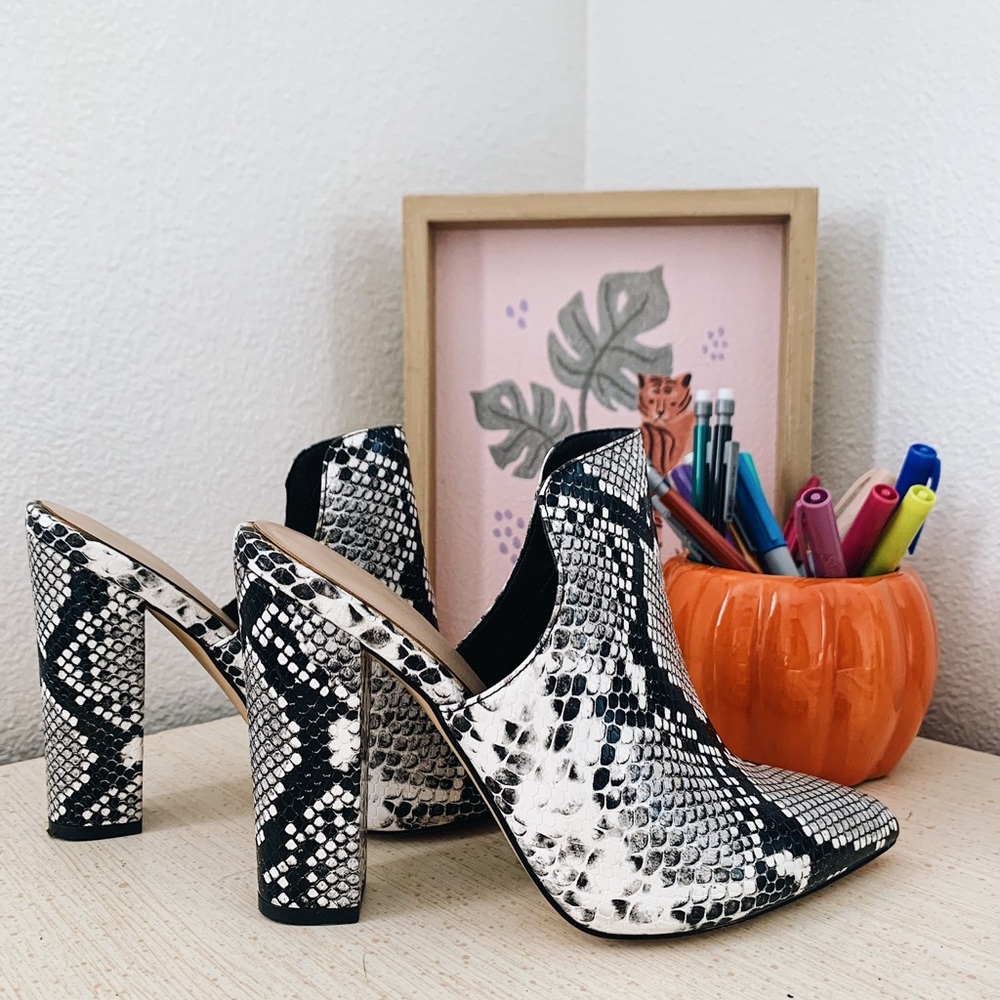 ALDO Etalisien Snakeskin Mule Heels